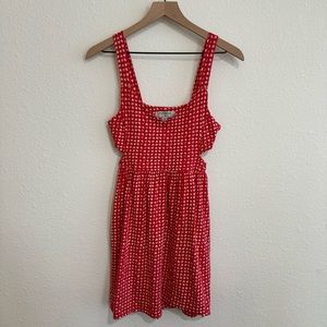 Urban Outfitters Bycorpus Women's Red Heart Cut-Out Mini Dress